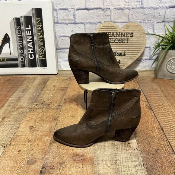 Frye Renee Seam Short Women Western Leather ankle boots - Picture 4 of 10